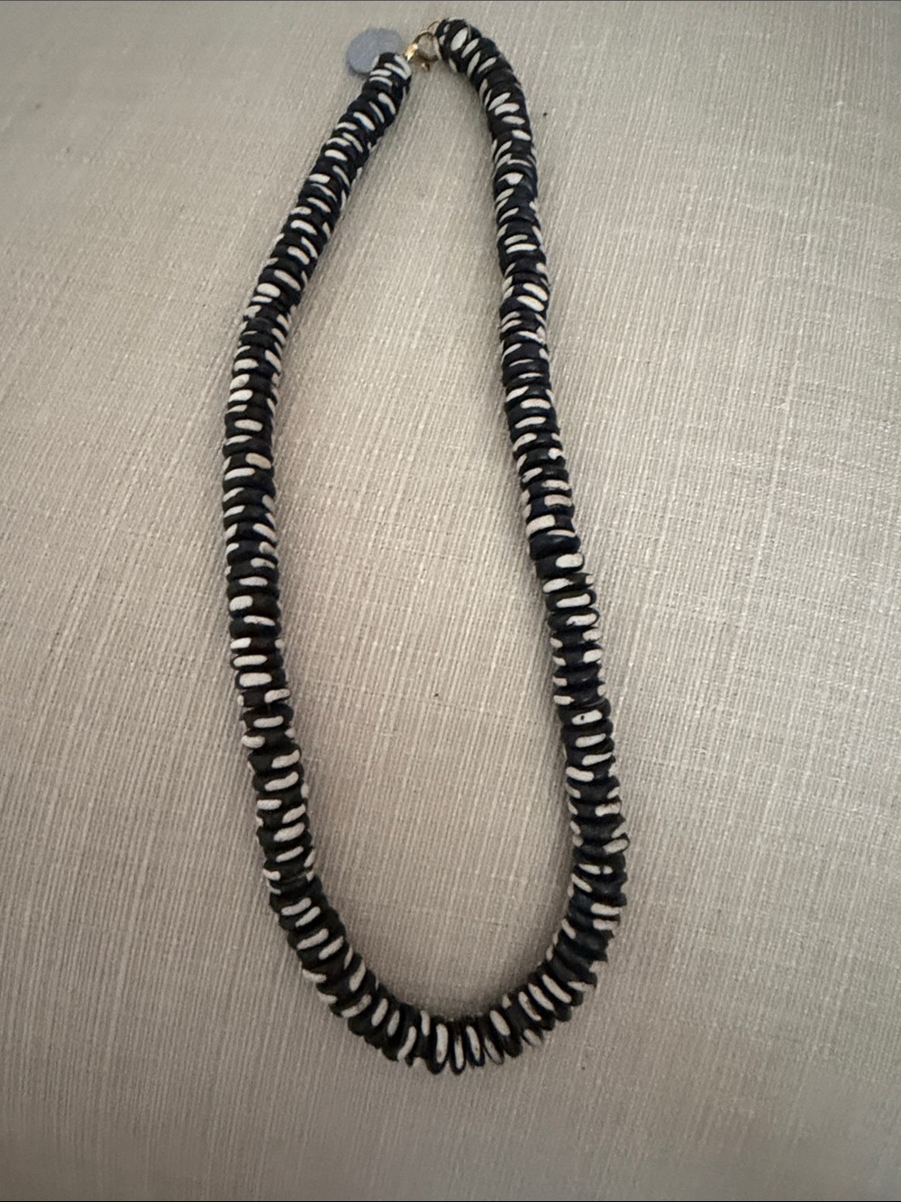 Black and White wooden Beaded Necklace - Women Jewelry 20in
